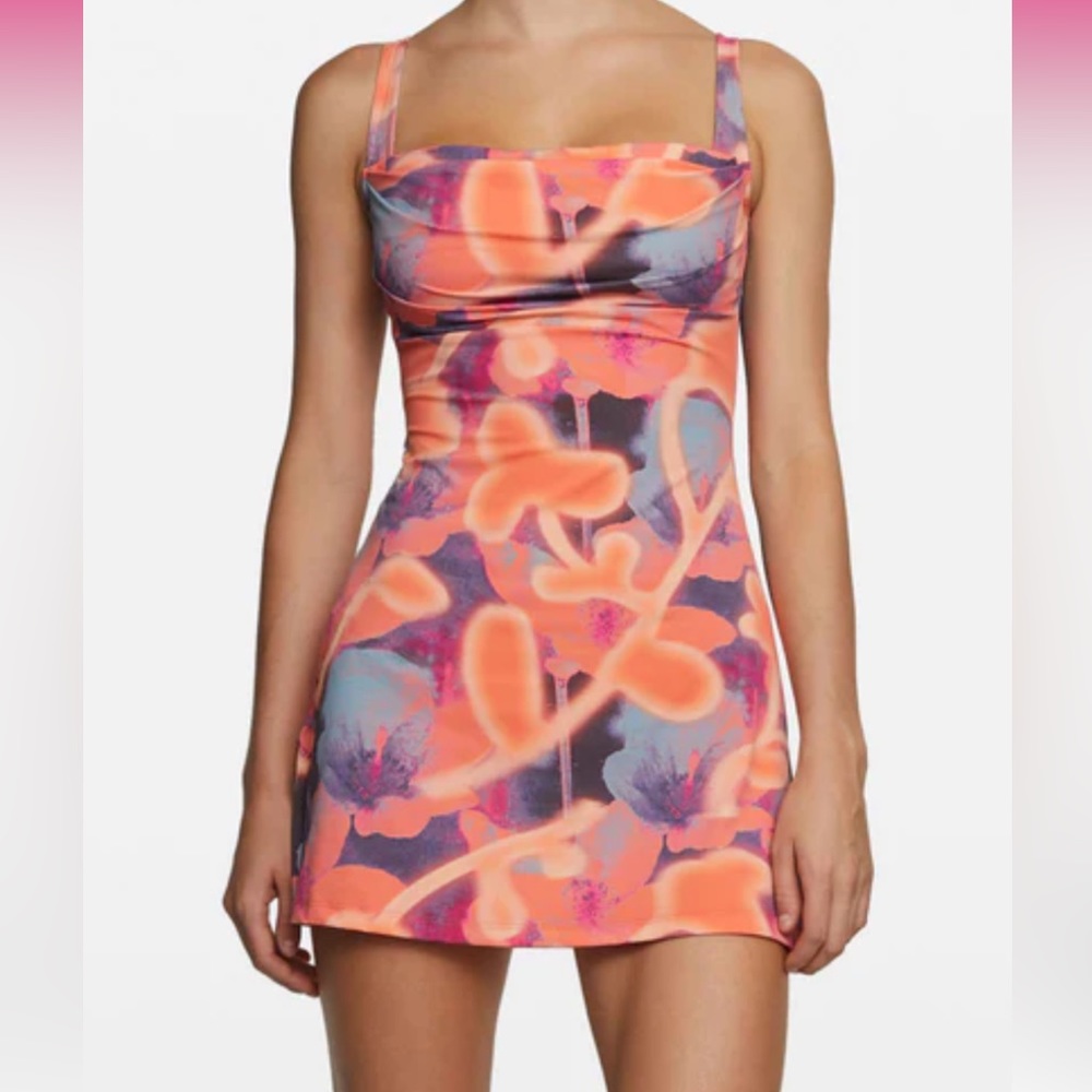 NWT Ginger Dress in Neon Peach Floral